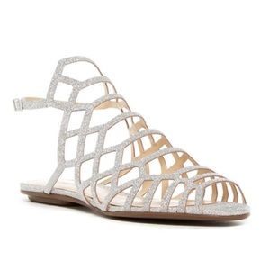 SCHUTZ glitter gladiator EUC